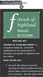 Mobile Screenshot of friends-of-highland-music.org